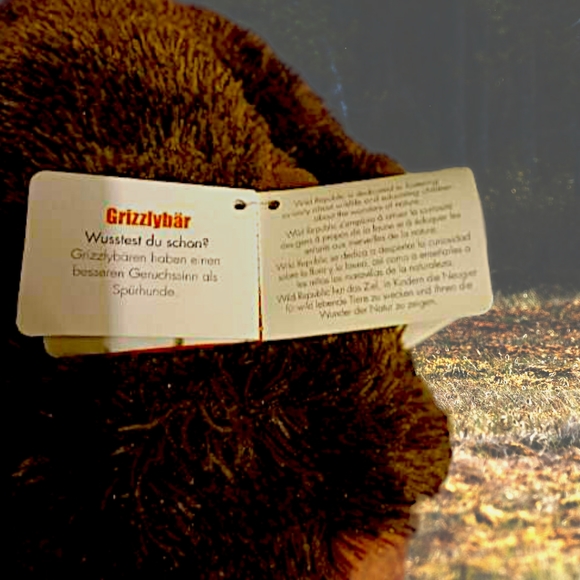 NWT Wild Republic Cuddlekins Plush/Stuffed Animal 12" Sitting Grizzly Brown Bear - Picture 6 of 6